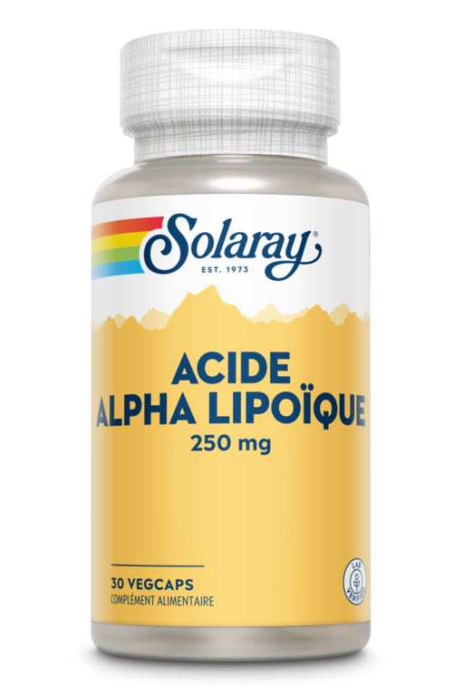 Acide Alpha Lipoïque 250mg 30 capsules végétales  - Solaray