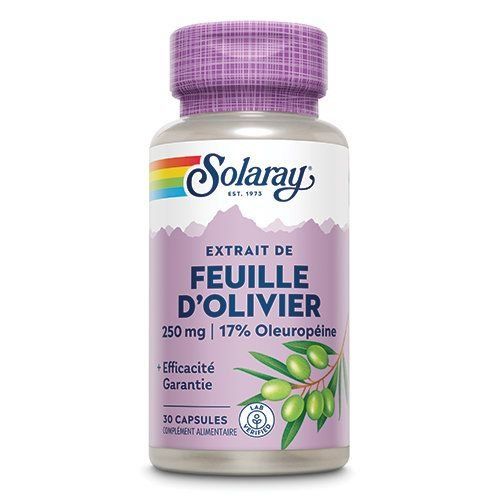 Feuille d’Olivier 250mg 30 capsules  - Solaray