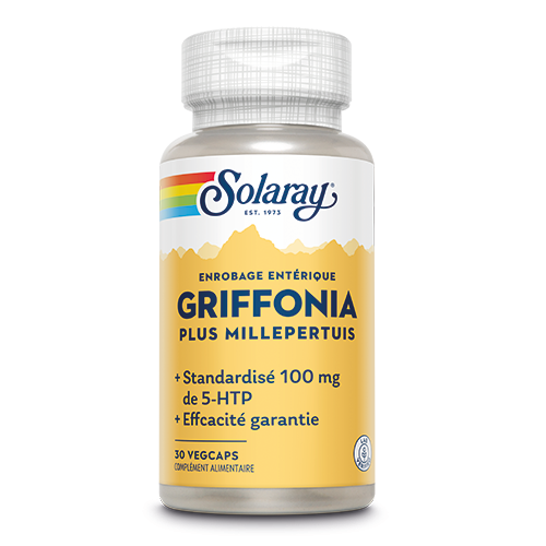 Griffonia (5-HTP) plus Millepertuis 30 capsules végétales  - Solaray