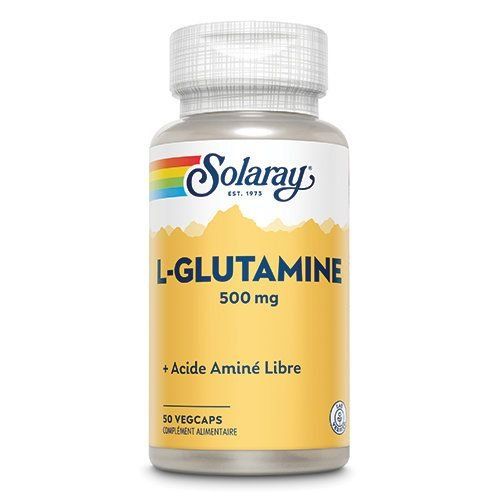 L-Glutamine 500mg 50 capsules végétales  - Solaray