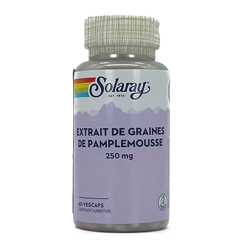 Extrait de graines de Pamplemousse 250 mg 60 capsules végétales  - Solaray
