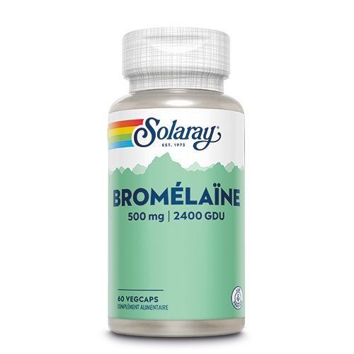 Bromélaïne 500mg 2400GDU 60 vegcaps  - Solaray
