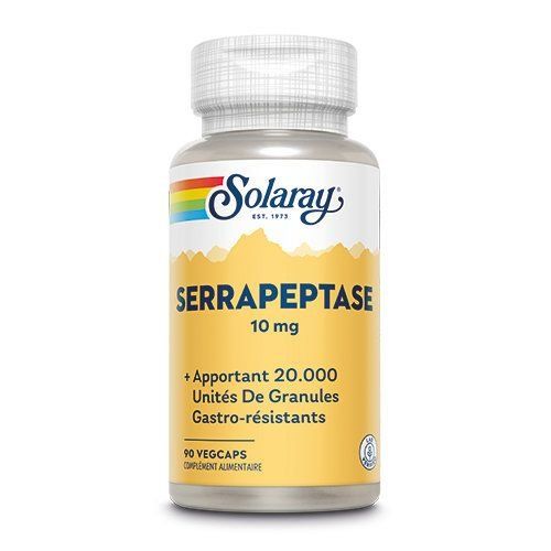 Serrapeptase 10 mg 90 capsules végétales  - Solaray